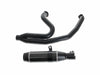 Bob Cat 2-into-1 Exhaust - Black with Carbon Fibre Sleeve Muffler. Fits Softail 2018-2024 Non-240 Tyre Models