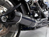 Bob Cat 2-into-1 Exhaust - Black with Carbon Fibre Sleeve Muffler. Fits Breakout & Fat Boy 2018up & FXDR 2019up.