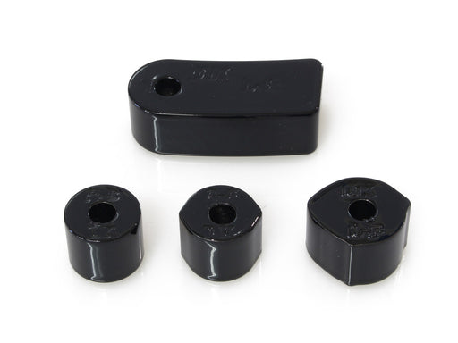 Front Floorboard Relocation Brackets - Black. Fits FL Softail 2018up.