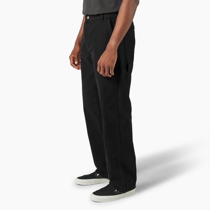 DICKIES Canvas Utility Carpenter Pants - Rinsed Black