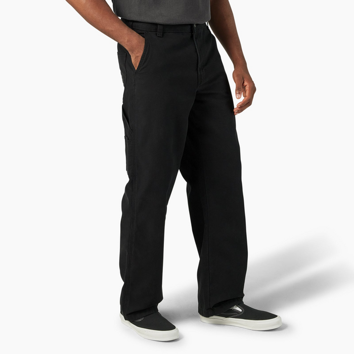 DICKIES Canvas Utility Carpenter Pants - Rinsed Black