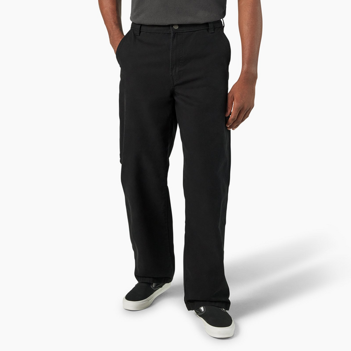 DICKIES Canvas Utility Carpenter Pants - Rinsed Black