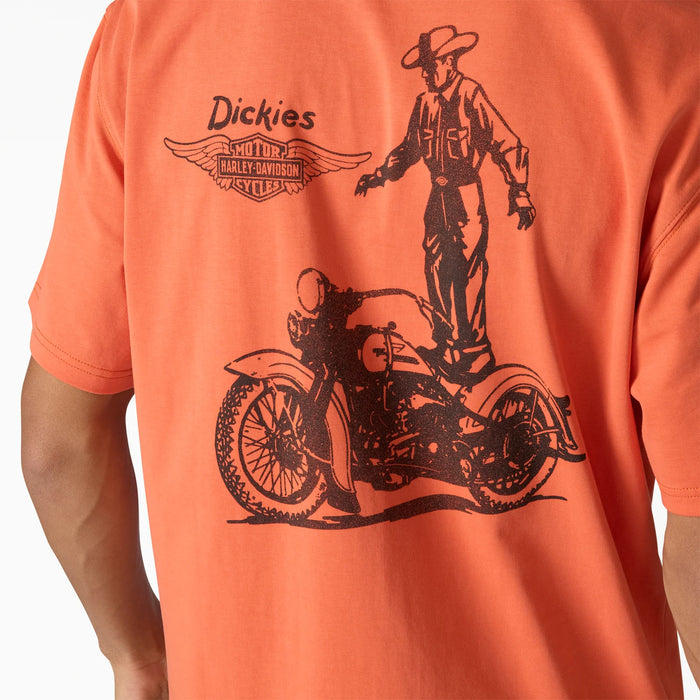 Dickies x Harley-Davidson® Vintage Wash Cowboy Graphic T-Shirt Vintage Orange