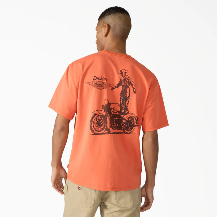 Dickies x Harley-Davidson® Vintage Wash Cowboy Graphic T-Shirt Vintage Orange