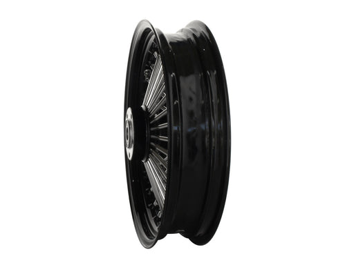 16in. x 3.5in. Mammoth Fat Spoke Rear Wheel - Gloss Black & Chrome. Fits Softail 2011up.