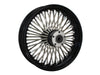 16in. x 3.5in. Mammoth Fat Spoke Rear Wheel - Gloss Black & Chrome. Fits Softail 2011up.