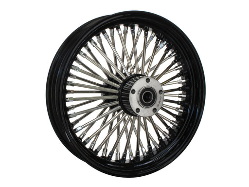16in. x 3.5in. Mammoth Fat Spoke Rear Wheel - Gloss Black & Chrome. Fits Softail 2011up.