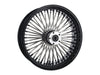 18in. x 5.5in. Mammoth Fat Spoke Rear Wheel - Gloss Black & Chrome. Fits Touring 2009up with ABS & Cush Drive.