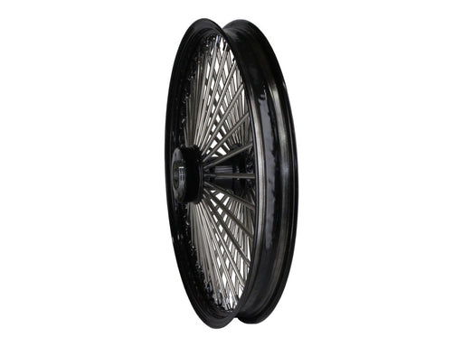 21in. x 2.15in. Mammoth Fat Spoke Front Wheel - Gloss Black & Chrome. Fits FX Softail 2011-2015.