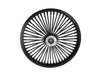 21in. x 2.15in. Mammoth Fat Spoke Front Wheel - Gloss Black. Fits Dual Disc Mid Glide Dyna Low Rider 2014-2017