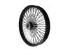 21in. x 2.15in. Mammoth Fat Spoke Front Wheel - Gloss Black & Chrome. Fits Dual Disc Mid Glide Dyna Low Rider 2014-2017