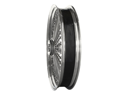 21in. x 3.5in. Mammoth Fat Spoke Front Wheel - Chrome. Fits Softail Breakout 2013up.