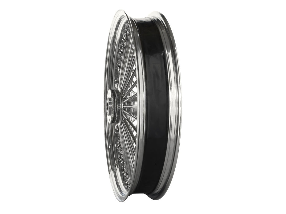 21in. x 3.5in. Mammoth Fat Spoke Front Wheel - Chrome. Fits Softail Breakout 2013up.