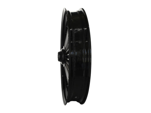 21in. x 3.5in. Mammoth Fat Spoke Front Wheel - Gloss Black & Chrome. Fits Softail Breakout 2013up.