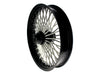 21in. x 3.5in. Mammoth Fat Spoke Front Wheel - Gloss Black & Chrome. Fits Fatboy 2018up