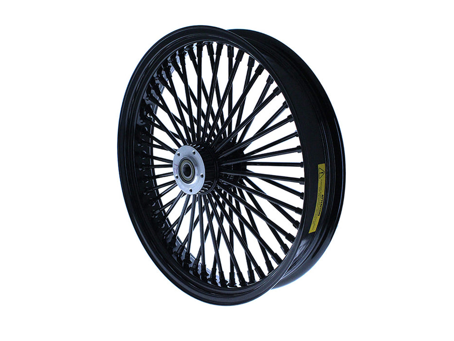 21in. x 3.5in. Mammoth Fat Spoke Front Wheel - Gloss Black. Fits Mid Glide Dyna 2012-2017 & FX Softail 2018up.