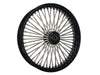 21in. x 3.5in. Mammoth Fat Spoke Front Wheel - Gloss Black & Chrome. Fits Mid Glide Dyna 2012-2017 & FX Softail 2018up.