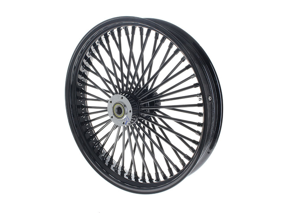 21in. x 3.5in. Mammoth Fat Spoke Front Wheel - Gloss Black. Fits Dual Disc Dyna Fat Bob 2012-2017 & CVO Pro Street Breakout 2016-2017