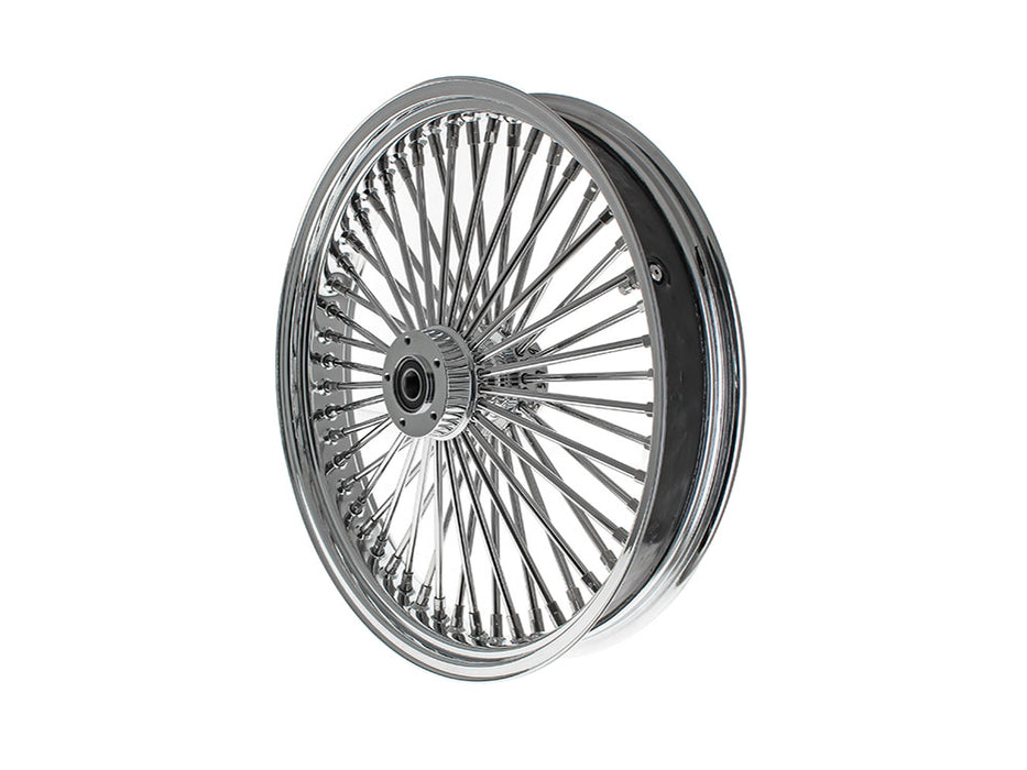 21in. x 3.5in. Mammoth Fat Spoke Front Wheel - Chrome. Fits Dual Disc Mid Glide Dyna Low Rider 2014-2017