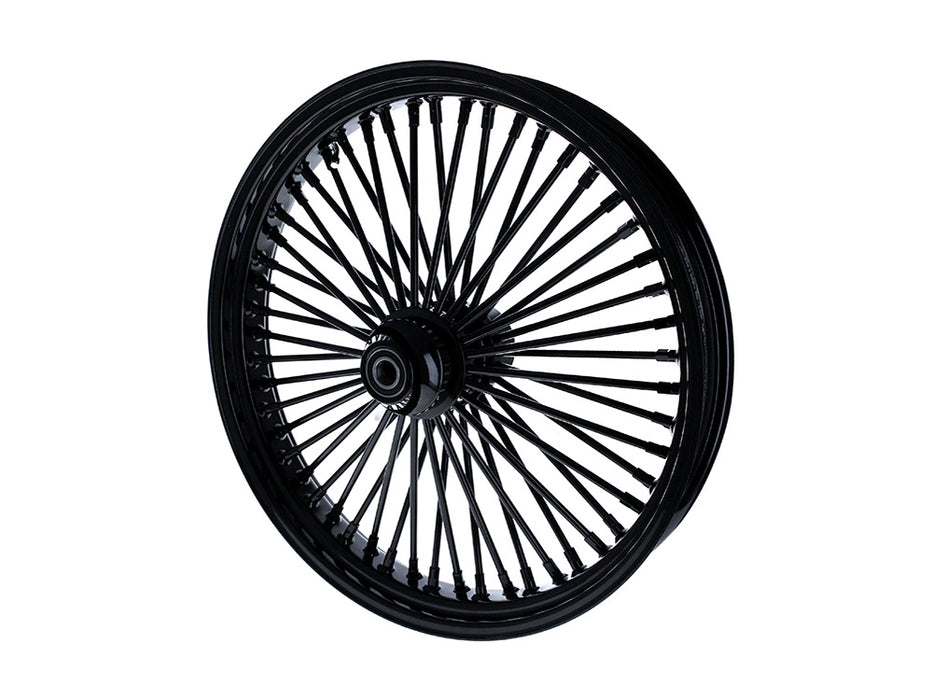 23in. x 3.5in. Mammoth Fat Spoke Front Wheel - Gloss Black. Fits Fatboy 2018up