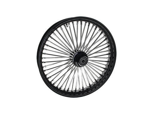 23in. x 3.5in. Mammoth Fat Spoke Front Wheel - Gloss Black & Chrome. Fits Fatboy 2018up