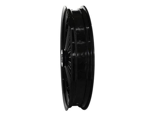 23in. x 3.5in. Mammoth Fat Spoke Front Wheel - Gloss Black. Fits Mid Glide Dyna 2012-2017 & FX Softail 2018up.