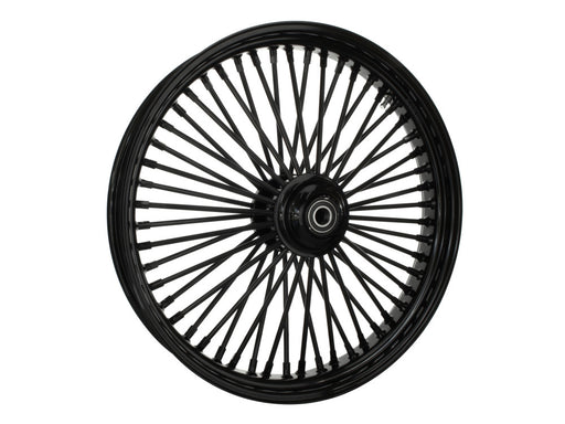 23in. x 3.5in. Mammoth Fat Spoke Front Wheel - Gloss Black. Fits FX Softail 2011-2015.