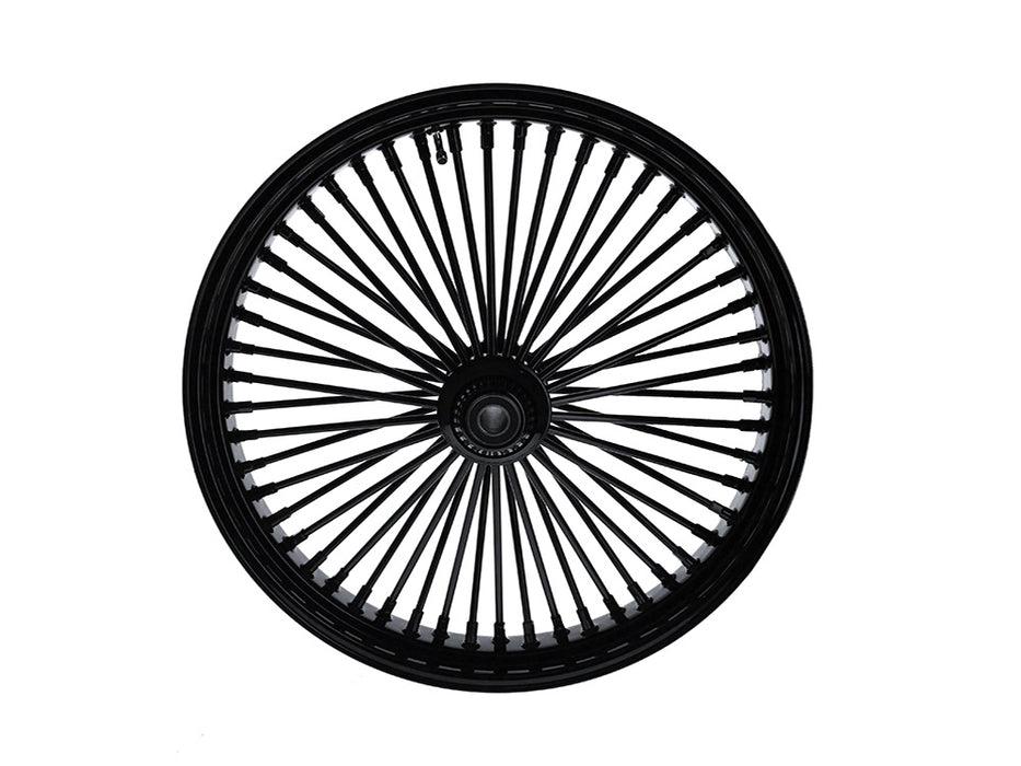 23in. x 3.5in. Mammoth Fat Spoke Front Wheel - Gloss Black. Fits Softail Breakout 2013up.