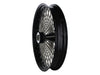 23in. x 3.5in. Mammoth Fat Spoke Front Wheel - Gloss Black & Chrome. Fits Softail Breakout 2013up.