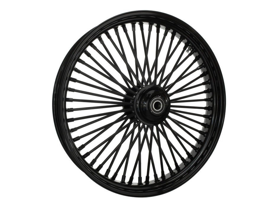 23in. x 3.5in. Mammoth Fat Spoke Front Wheel - Gloss Black. Fits Touring 2008up.