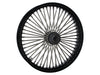 23in. x 3.5in. Mammoth Fat Spoke Front Wheel - Gloss Black & Chrome. Fits Touring 2008up.