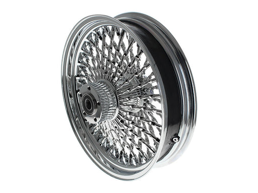 16in. x 3.5in. Cali Fat Spoke Rear Wheel - Chrome. Fits Softail 2011up.
