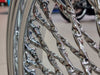 16in. x 3.5in. Cali Fat Spoke Rear Wheel - Chrome. Fits Softail 2011up.