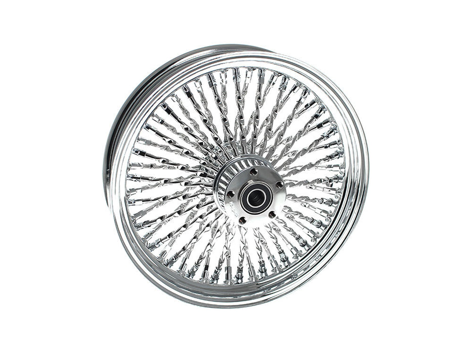 16in. x 3.5in. Cali Fat Spoke Rear Wheel - Chrome. Fits Softail 2011up.