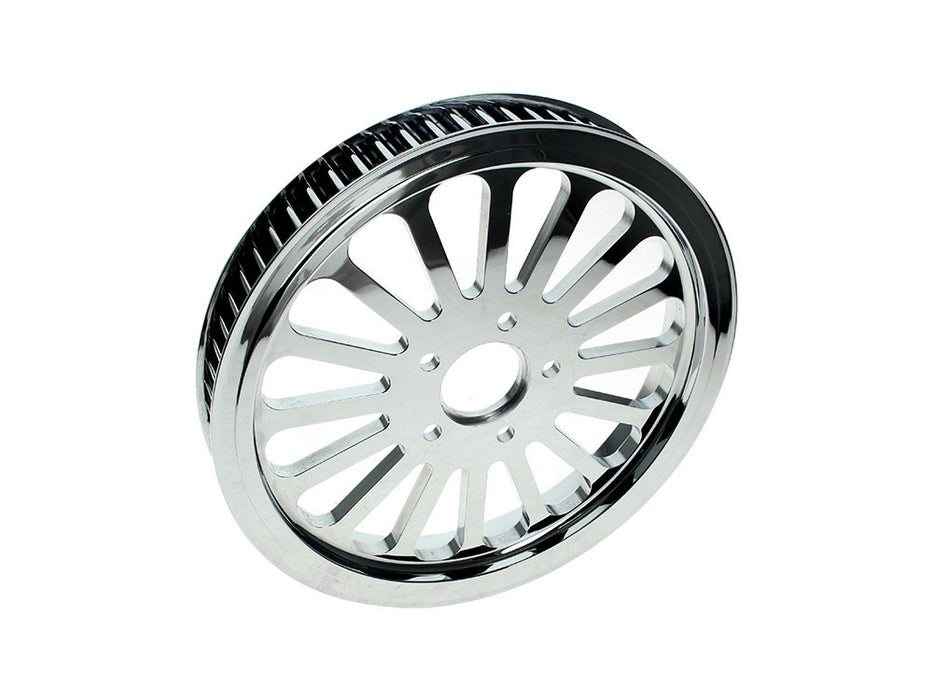 70T Tooth x 1-1/2in. Wide SS2 Pulley - Chrome. Fits Pre 2000 Tapered Bearing Wheel