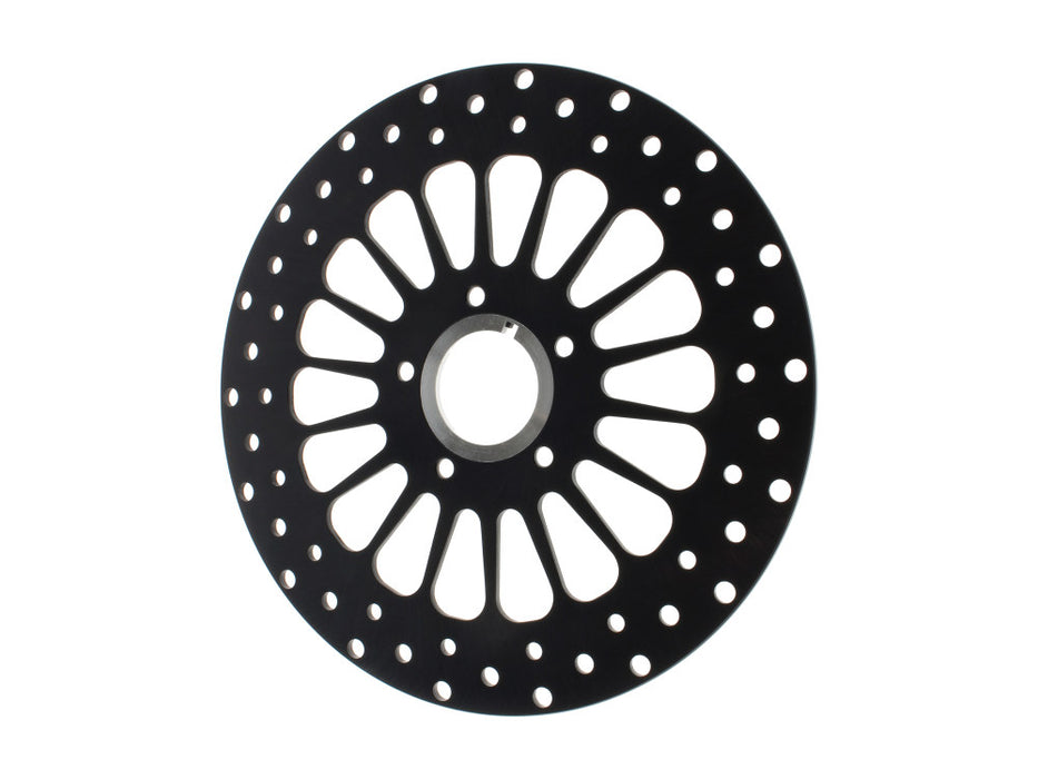 11.5in. Front Super Spoke SS2 Disc Rotor - Black. Fits Big Twin & Sportster 2000-2014