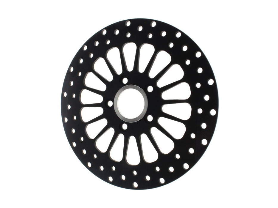 11.5in. Rear Super Spoke SS2 Disc Rotor - Black. Fits Big Twin 2000up & Sportster 2000-2010