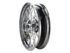 16in. x 3.5in. Front 40 Spoke Cross Laced Wheel - Chrome. Fits FL Softail 2000-2006, & FX Springer 2000-2007.