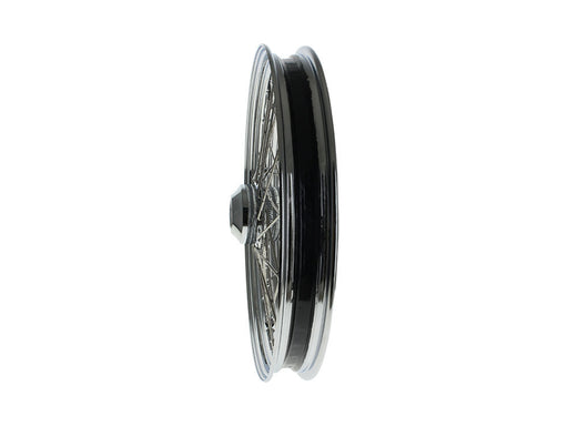 21in. x 2.15in. 40 Spoke Cross Laced Front Wheel - Chrome. Fits FX Softail 2011-2015.