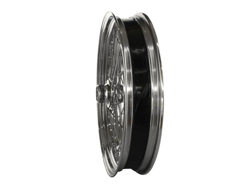 21in. x 3.5in. 40 Spoke Cross Laced Front Wheel - Chrome. Fits Softail Heritage 2011up, Deluxe 2011-2020, Slim 2012-2021 & Fatboy 2011-2017