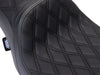 Performance Predator 2up Dual Seat with Black Double Diamond Lattice Stitch. Fits Most Touring 2008-2024