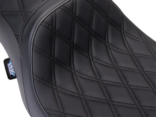 Performance Predator 2up Dual Seat with Black Double Diamond Lattice Stitch. Fits Most Touring 2008-2024