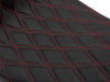 Performance Predator 2up Dual Seat with Red Double Diamond Lattice Stitch. Fits Most Touring 2008-2024