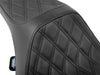 Predator 3 Dual Seat with Black Double Diamond Lattice Stitch. Fits CVO Touring 2023up, Street Glide & Road Glide 2024up, Touring 2025up