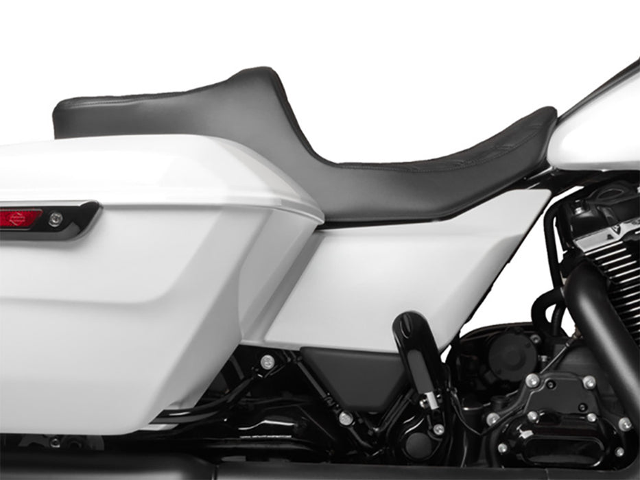 Predator 3, 2up Dual Seat with Black Double Diamond Lattice Stitch. Fits CVO Touring 2023up, Street Glide & Road Glide 2024up, Touring 2025up