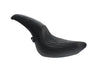 Predator Dual Seat - Flame Solar Leather Black. Fits Softail 2006-2017 with OEM 200 Rear Tyre