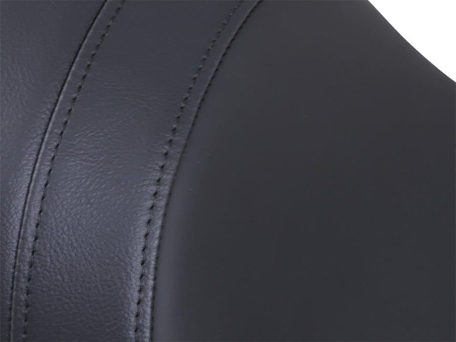 Predator Dual Seat - Smooth Solar Leather Black. Fits Softail 1984-1999.