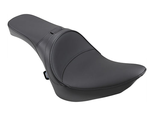 Predator 2up Dual Seat - Smooth Solar Leather Black. Fits Softail 1984-1999. Can Option a Backrest.