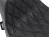 Predator 3 Dual Seat with Black Double Diamond Lattice Stitch. Fits Fat Bob 2018-2024
