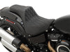 Predator 3 Dual Seat with Black Double Diamond Lattice Stitch. Fits Fat Bob 2018-2024